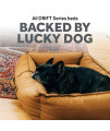 Lucky Dog Drift Series Nesting Bolster Dog Bed | Pillow Insert | Machine Washable | 30" | Grey
