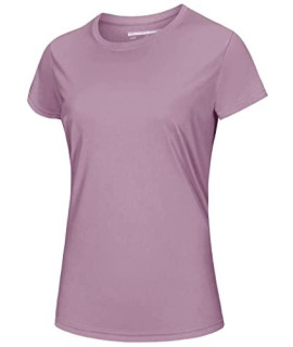 Magcomsen T-Shirts For Women Short Sleeve Casual Shirts Base Layer Shirts Quick Dry Shirts Swim Shirt Beach Shirts Rash Guard Athletic Shirts