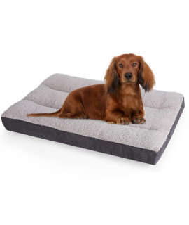 Laadd Dog Crate Bed Pad, Dog Beds for Large Dogs, Plush Soft Pet Bed, Orthopedic Washable Dog Bed, Dog Mats for Sleeping Kennel Pad with Removable Cover