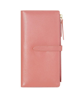 Zrtary Wallets For Women Rfid Blocking Leather Slim Bifold Multi Card Organizer Wallet With Zipper Pocket