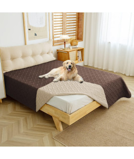 Boctopug Dog Bed Cover For Pets Blankets Rug Pads For Couch Protection Waterproof Bed Covers Dog Blanket Furniture Protector Reusable Changing Pad (Brownbeige, 20X30)