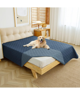 Boctopug Dog Bed Cover For Pets Blankets Rug Pads For Couch Protection Waterproof Bed Covers Dog Blanket Furniture Protector Reusable Changing Pad (Navy Bluestone Blue, 20X30)