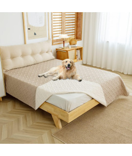 Boctopug Dog Bed Cover For Pets Blankets Rug Pads For Couch Protection Waterproof Bed Covers Dog Blanket Furniture Protector Reusable Changing Pad (Ivorybeige, 20X30)