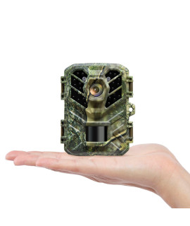 Hapimp Trail Camera, 1080P 24Mp Mini Hunting Trail Cameras With Night Vision Motion Activated Waterproof, Game Camera With 02S Trigger Speed And 65Ft Distance, Trail Cam For Wildlife Monitoring