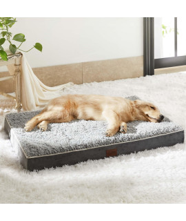 Western Home Dog Beds for Large Dogs, Orthopedic Egg Crate Foam Dog Bed with Removable Washable Waterproof Cover, Dog Mattress for Crate Bed with Nonslip Bottom Pet Bed for Extra Large and Medium Dogs