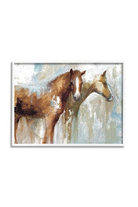 Stupell Industries Layered Abstract Horses Foals Farm Animal Painting, Design by White Ladder