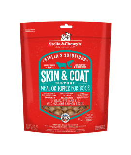 Stella & Chewy? - Stella? Solutions Skin & Coat Boost - Grass-Fed Lamb & Wild-Caught Salmon Dinner Morsels - Freeze-Dried Raw, Protein Rich, Grain Free Dog Food - 4.25 oz Bag