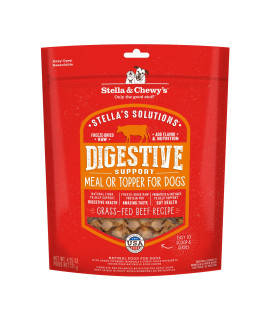 Stella & Chewy? - Stella? Solutions Digestive Boost - Grass-Fed Beef Dinner Morsels - Freeze-Dried Raw, Protein Rich, Grain Free Dog Food - 4.25 oz Bag