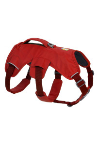 Ruffwear, Web Master, Multi-Use Support Dog Harness, Hiking And Trail Running, Service And Working, Everyday Wear, Red Sumac, Medium