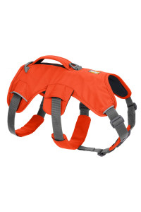 Ruffwear, Web Master, Multi-Use Support Dog Harness, Hiking And Trail Running, Service And Working, Everyday Wear, Blaze Orange, X-Small