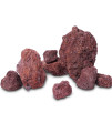 LANDEN Red Lava Stones for Aquascaping Terrariums, Paludarium,Vivariums, Reptile and Amphibian Enclosures(16lbs,3-10inch