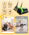 PETNOZ LIFE Large Swivel Bin & Rake Pooper Scooper with 40 Waste Bags, 36" Long Handle & 4 Bag Hooks Adjustable Dog Pooper Scooper for Large Dogs and Pets, Portable Non-Breakable Dog Poop Scooper