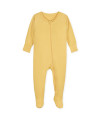 Gerber Unisex Baby Toddler Buttery Soft Snug Fit Footed Pajamas With Viscose Made From Eucalyptus, Yolk Yellow, 18 Months