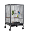 BestPet 35-Inch Wrought Iron Bird Cage with Play Open Top and Rolling Stand,Large Parrot Cage Bird Cages for Parakeets,Cockatiel, Canary, Finch, Lovebird, Parrotlet,Pigeons, African Grey Quaker