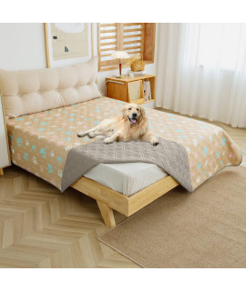 Boctopug Dog Bed Cover For Pets Blankets Rug Pads For Couch Protection Waterproof Bed Covers Dog Blanket Furniture Protector Reusable Changing Pad (Yellowcolorful Paw, 20X30)