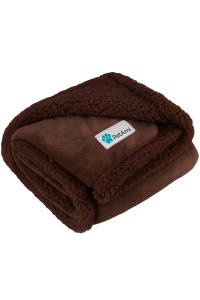 PetAmi Dog Blanket, Sherpa Dog Blanket | Plush, Reversible, Warm Pet Blanket for Dog Bed, Couch, Sofa, Car (Brown/Brown Sherpa, 60x80 Inches)