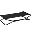 PawHut 44" Elevated Dog Bed with Breathable Fabric, Foldable Pet Cot for Slim Storage, Pet Cots for Small & Medium Dog, Indoor Outdoor Use, Black