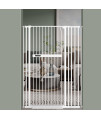 Waowao 5511 Extra Tall Cat Pet Gate Wide Pressure Mounted Walk Through Swing Auto Close Safety White Metal Baby Toddler Kids Child Dog Pet Puppy Cat For Indoor Stairs,Doorways, Kitchen 6611