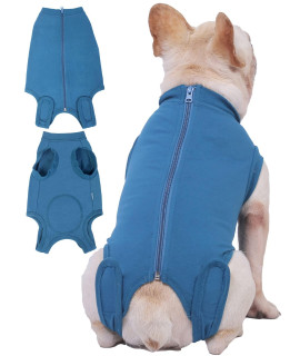 Caslfuca Dog Surgery Recovery Suit - After Spay, Abdominal Wounds Post Surgical Recovery, Anti Licking Breathable Dog Onesies For Small, Medium Large Pet, Alternative Bandages Cone E-Collar