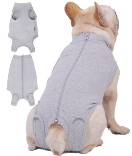 Caslfuca Dog Surgery Recovery Suit - After Spay, Abdominal Wounds Post Surgical Recovery, Anti Licking Breathable Dog Onesies For Small, Medium Large Pet, Alternative Bandages Cone E-Collar