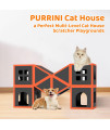 Cat House,Modular Fiber Tiger Tough Multi-Level Cat House Scratcher Playgrounds,DIY Waterproof Pet Hideaway Play House,Tower Condo, Castle Furniture,Interactive Busy Toy Scratching Board,Cave,Nest Bed