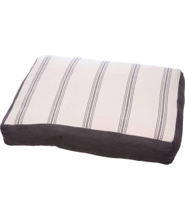 Primitives by Kathy Extra Gray Stripe Large Dog Bed