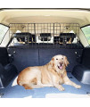 TUMFUZZ Dog Car Barrier for Cars, SUV's,Vehicles, & Trucks,Which can be Used in The Front Seat or Rear Seat of The Vehicle, Adjustable Large Pet Divider, Heavy-Duty Wire Mesh,Foldable Pet Guard Mesh