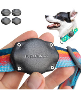 TagVault Pet (4 Pack) - The Original AirTag Dog Collar Waterproof Mount, Ultra-Durable, Fits All Width Collars | Elevation Lab