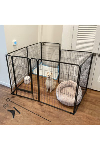 8 Panels Dog Playpen Dog Exercise Pen Heavy Duty Dog Fence Portable Puppy Cats Rabbits Playpen Indoor Outdoor (8 Panels, 39 Inch)