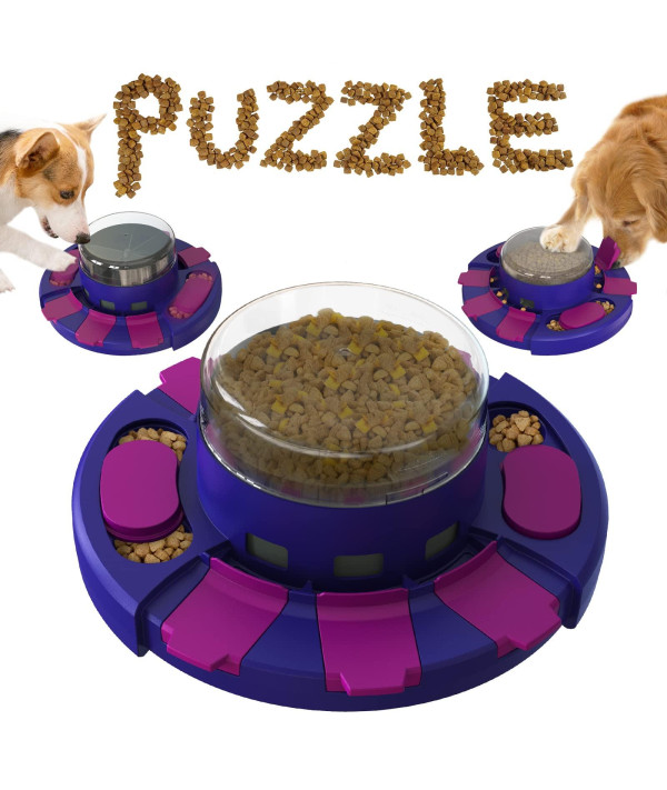Buy KADTC Dog Puzzle Toy Dogs Brain Stimulation Mentally Stimulating Toys  Beginner Puppy Treat Food Feeder Dispenser Advanced Level 2 in 1  Interactive Games for Small/Medium/Large Aggressive Chewer Gift A Online at