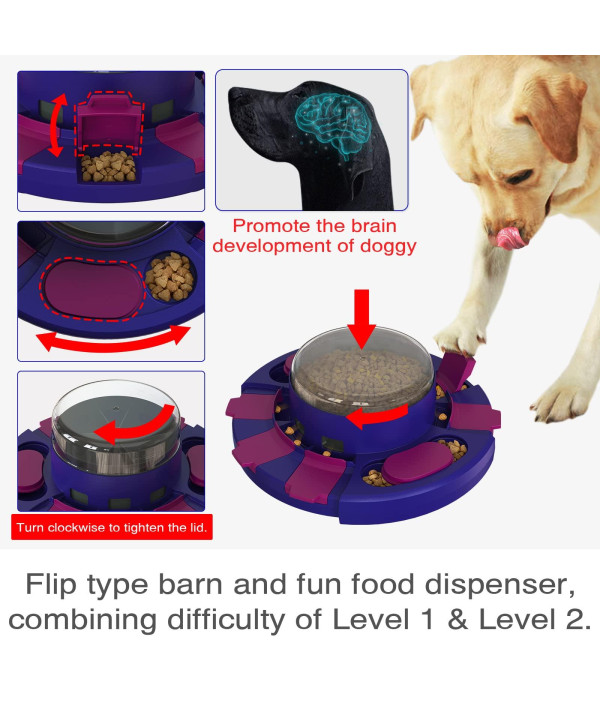 KADTC KADTc Dog Puzzle Toy Dogs Brain Stimulation Mentally Stimulating Toys  Beginner Puppy Treat Food Feeder Dispenser Advanced Level