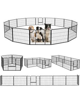 Tavata Heavy Duty Metal Dog Playpen Dog Fence For Outdoor, 816 Panels 243240 Height Rustproof Dog Fence With Doors, Pet Fence For Largemediumsmall Dogs, Pet Playpen For Yard,Camping