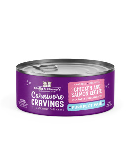 Stella Chewyas Carnivore Cravings Purrfect Pate Cans - Grain Free, Protein Rich Wet Cat Food - Chicken Salmon Recipe - (28 Ounce Cans, Case Of 24)