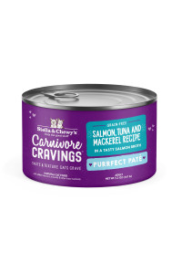 Stella Chewyas Carnivore Cravings Purrfect Pate Cans - Grain Free, Protein Rich Wet Cat Food - Salmon, Tuna Mackerel Recipe - (52 Ounce Cans, Case Of 24)