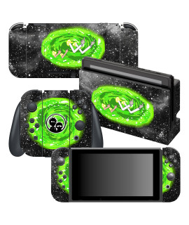 Hk Studio Game Console Switch Skins - Magic Portal Game Console Switch Stickers With No Bubble, Waterproof - Game Console Switch Wrap Skin - Including Skin For Joy-Cons, Dock, Grip And Console