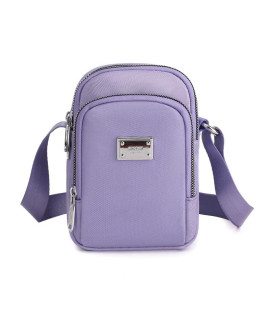 Aocina Small Crossbody Bag Travel Purse Phone Purse Crossbody For Women Small Bag Wallet Purse Tiny Purse For Girls Boys(Nylon A-Light Purple)