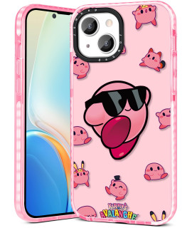 Jowhep Pink Kirb For Iphone 13 61Acase Cute Cartoon Character Girly For Girls Kids Women Phone Cases Anime Fun Design Kawaii Shockproof Soft Tpu Bumper Protective Case For Iphone 13 61 Inches