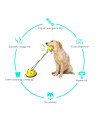 Interactive Dog Toy, Hibroslee Food Dispenser Wobble Wag Giggle Squeaky Treat Rope Molar Ball Dog Toothbrush Chew Toy Long Lasting for Aggressive Chewer Small/Large Dogs with Vacuum Suction Cup,Yellow