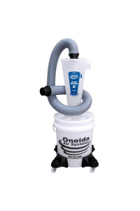 Oneida Air Systems Dust Deputy 25 Deluxe Cyclone Separator Kit With Caster Mounts And Collapse-Proof Bucket For Wetdry Shop Vacuums (Dd 25 Deluxe 5-Gal)