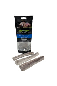Deluxe Naturals Elk Antler Chews For Dogs Naturally Shed Usa Collected Elk Antlers All Natural A-Grade Premium Elk Antler Dog Chews Product Of Usa, 3-Pack Small Split