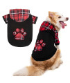 Plaid Dog Hoodie Pet Clothes Sweaters With Hat