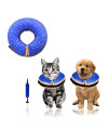 Pet Protective Inflatable Collar-Soft Adjustable Dog Donut Cone Collar-Recovery Dog Cone Alternative After Surgery Prevent Pets From Biting Scratching For Dogs And Cats(Small Dogs,Puppy)