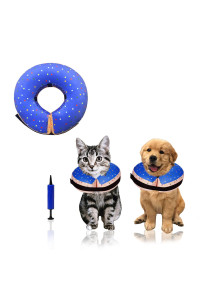 Pet Protective Inflatable Collar-Soft Adjustable Dog Donut Cone Collar-Recovery Dog Cone Alternative After Surgery Prevent Pets From Biting Scratching For Dogs And Cats(Small Dogs,Puppy)