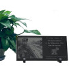 Black Granite Personalized Human Gravestone Cemetery/Cremation/Community Markers Memorials headstones, for Lost Loved Ones, Dogs, Cats, and Family Pets. Great for Garden, Tree Dedication