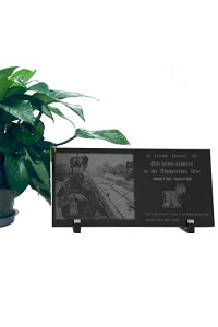 Black Granite Personalized Human Gravestone Cemetery/Cremation/Community Markers Memorials headstones, for Lost Loved Ones, Dogs, Cats, and Family Pets. Great for Garden, Tree Dedication