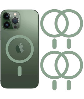 Metal Ring Adhesive Sticker Rings For Iiphone 12 13 14 15 Case Converter Kit Accessories, Magnetic Car Magnet Mount Adapter Metal Rings (Not Magnet), Sage Green, 4Pcs