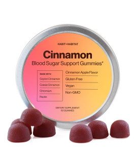 Ceylon Cinnamon Gummies - Sugar-Free - 2000Mg Cinnamon Complex With Chromium In Plastic-Free Tins - Gluten Free Vegan