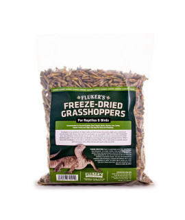 Fluker's Freeze Dried Grasshoppers for Reptiles, Packed with Protein and Essential Nutrients, 1 lb Value Pack