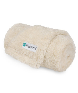 Petami Fluffy Dog Blanket For Small Medium Large Dogs, Sherpa Soft Warm Pet Fleece Throw For Indoor Cats, Fuzzy Plush Shaggy Blanket Furniture Protector Sofa Couch Bed, Beige 24X32