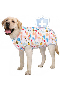 Aofitee Dog Recovery Suit, Surgical Recovery Suit For Dog Female After Spay, Rainbow Dog Recovery Shirt For Abdominal Wounds, Anti Licking Dog Onesie Jumpsuit E-Collar Cone Alternative